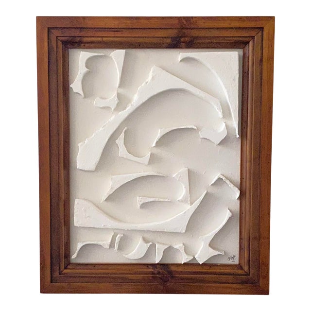 "Abstract #9" Contemporary Minimalist Abstract Mixed-Media Painting by John Paul San Pedro, Framed For Sale