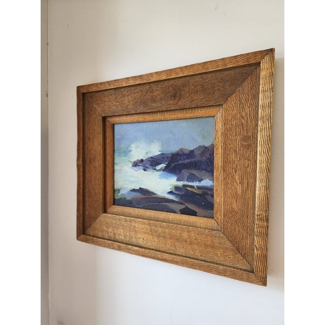 American Early 20th Century Rockport Seascape Oil Painting by Arthur J. Hammond For Sale - Image 3 of 13