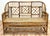 Chinoiserie Vintage Brighton Pavilion Style Chippendale Bamboo Caned Seat Bench Settee For Sale - Image 3 of 11