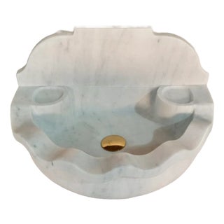 Carrara Marble Sink With Backsplash For Sale