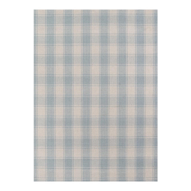 Erin Gates by Momeni Marlborough Charles Light Blue Hand Woven Wool Area Rug - 5' X 8' For Sale
