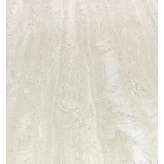 Vintage Kreiss Neoclassical Custom Travertine Marble Beveled Edge