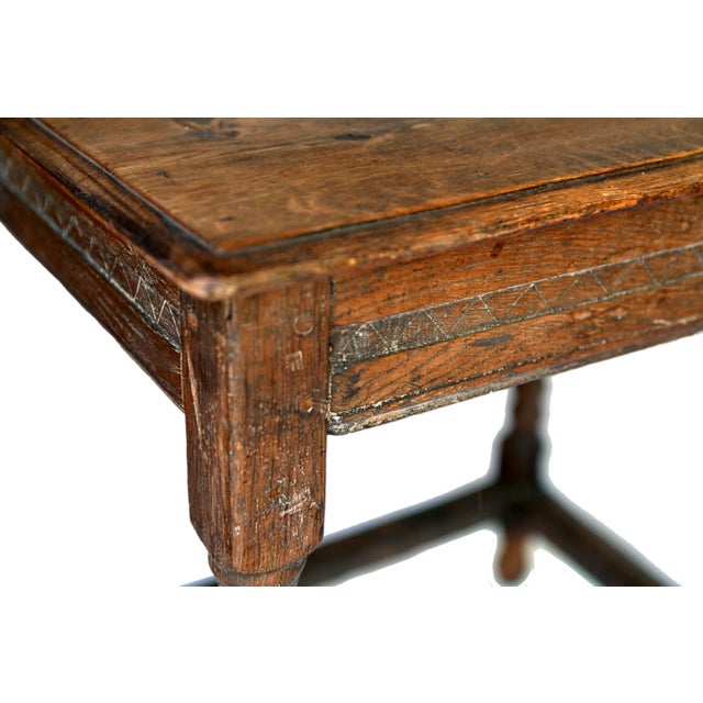 19th Century, Rustic Antique English Wood Table For Sale In Los Angeles - Image 6 of 8