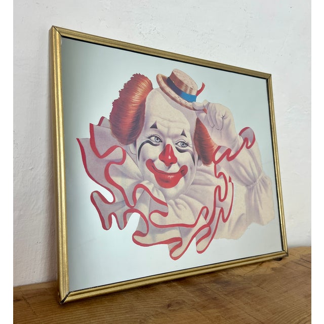 Vintage American Elmo the Clown Mirror by Arthur Sarnoff, 1970s For Sale - Image 3 of 15