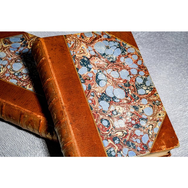 Victorian Amazing Illustrated Antique Leather Spine Book Set Middle Ages and Renaissance Art and Culture Paul Lacroix Home Decor Reference For Sale - Image 3 of 13