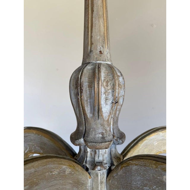 Early 20th Century Italian Six-Light Painted and Giltwood Chandelier For Sale - Image 5 of 10