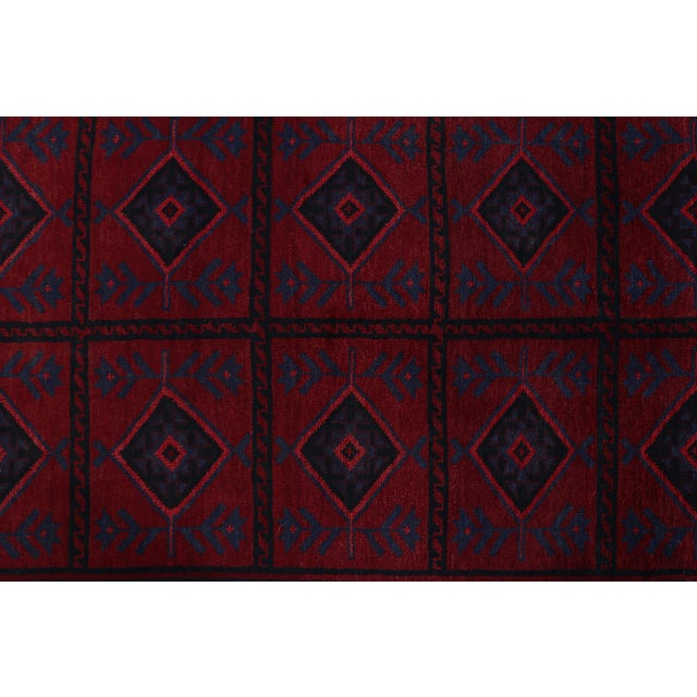 2010s Rug & Kilim’s Baluch Tribal Rug With Burgundy and Navy Blue Geometric Patterns For Sale - Image 5 of 8