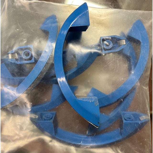 1930s Art Deco Sky Blue Catalin/Bakelite Drawer Pulls W/ Chrome Strip, Set of 9 For Sale - Image 10 of 10
