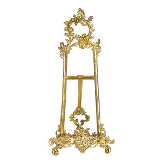 21" Vintage Metal Easel Stand Display Recipe Book Holder For Sale