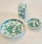 Vintage ACF green dragon Japanese porcelain Mid-20th-Century export porcelain 3 piece smoking set featuring green dragons...