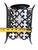 Late 20th Century Late 20th Century Gothic Revival Wall Sconce Ceiling Light Wrought Iron Glass For Sale - Image 5 of 7