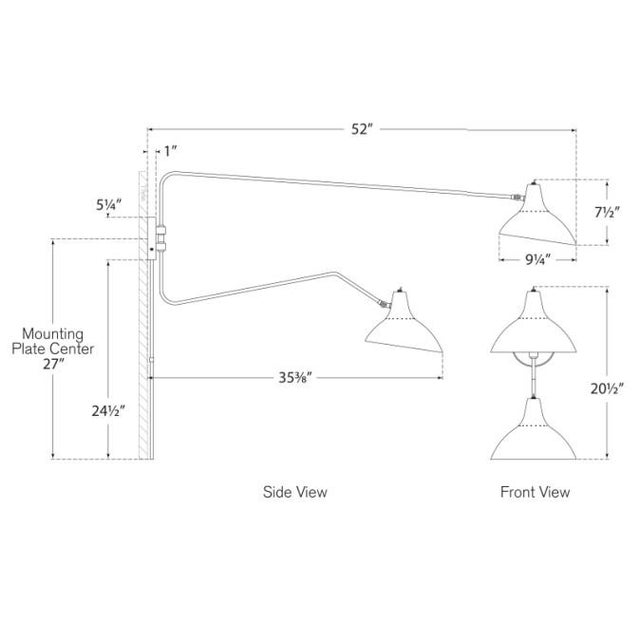 Modern AERIN for Visual Comfort Signature Charlton Large Double Wall Light in Hand-Rubbed Antique Brass For Sale - Image 3 of 3