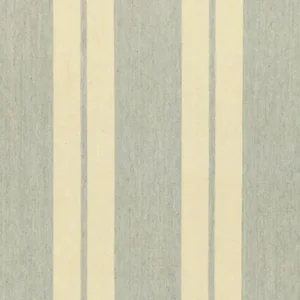 Schumacher Topsail Linen Stripe Fabric in Sky Blue