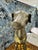 29.5”h Large Vintage Brass Greyhound Dog Sculpture For Sale - Image 4 of 6