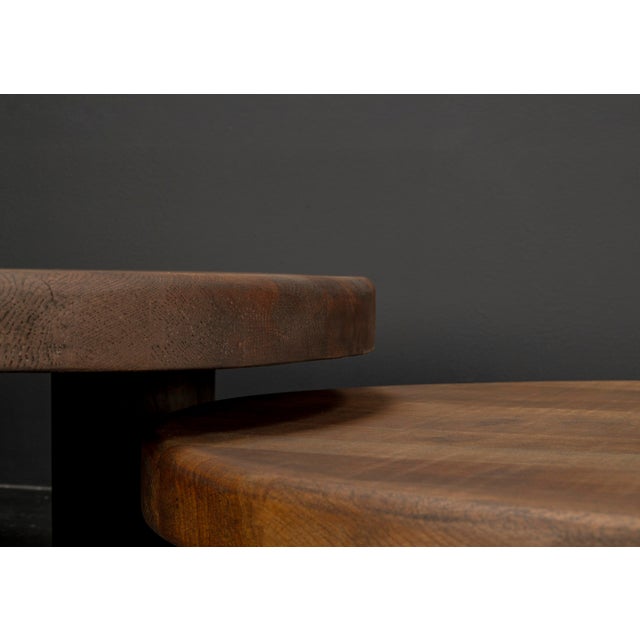 Brutalist Oak Tables, 1960s, Set of 2 For Sale - Image 12 of 18