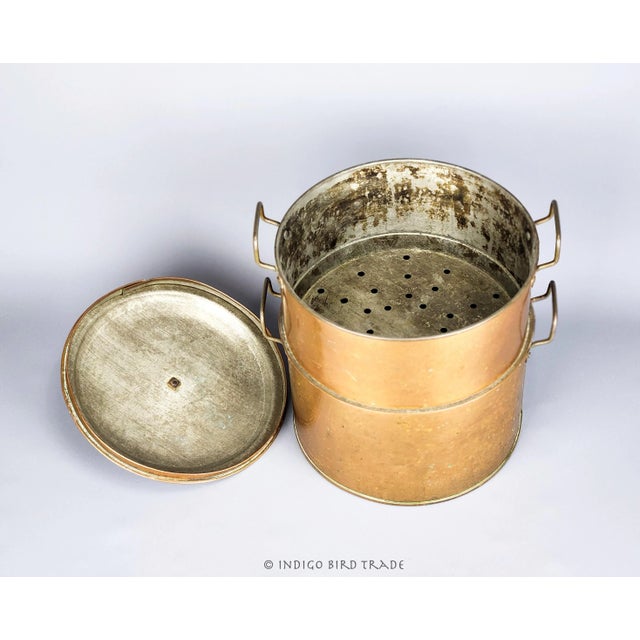 19th Century 1880s Antique French Copper Steamer Pot For Sale - Image 5 of 10