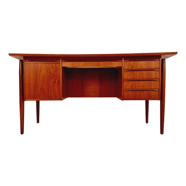 Vintage Danish Teak Desk from GV Møbler, 1960s For Sale