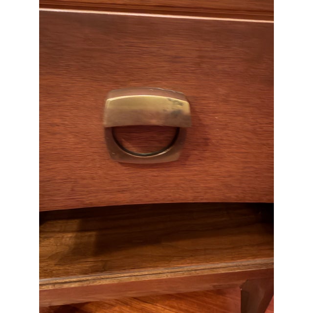 Wood Johnson Carper “Ronda” MCM Walnut Nightstand by Walter F. Nessen – 1960s For Sale - Image 7 of 8
