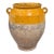 Antique French Country Confit Pot Pottery Jug Glazed Ochre Yellow Large #2 For Sale