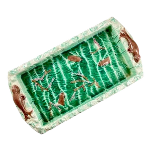 Josiah Wedgwood & Sons Majolica Seal Handled Ice-Cream Tray
