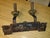 Pair of 19th Century Cast Iron & Bronze Baroque Style Candle Wall Sconces For Sale - Image 4 of 10