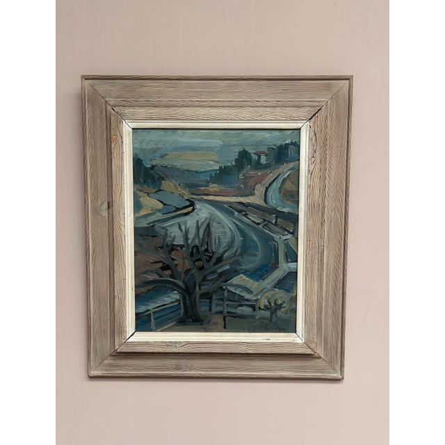 Stig Thiderman, Landscape, 1950s, Oil on Canvas, Framed For Sale - Image 5 of 16