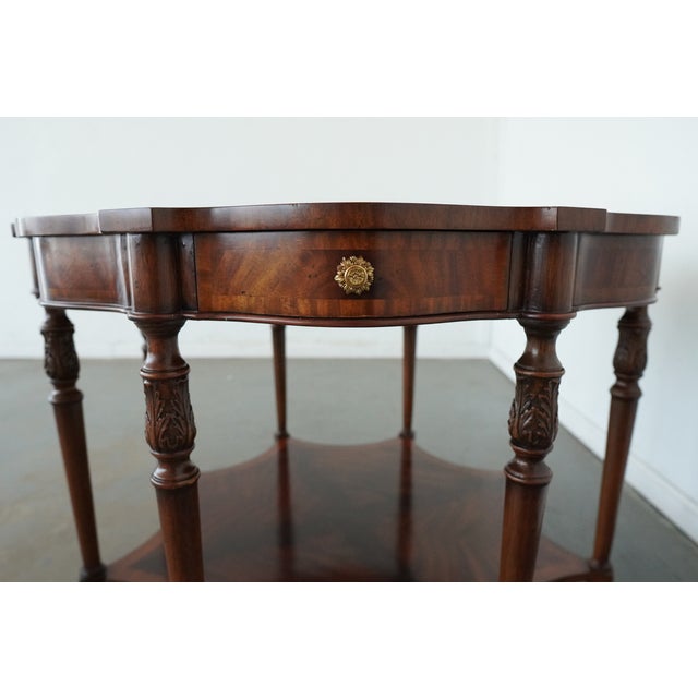 Vintage Maitland-Smith Inlaid Mahogany Accent Table For Sale - Image 11 of 18