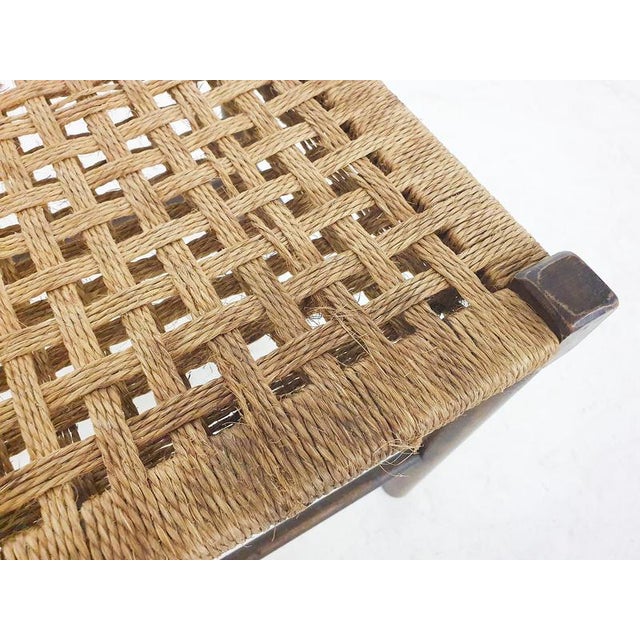 1950s Small Rattan Stool, the Netherlands, 1950s For Sale - Image 5 of 6