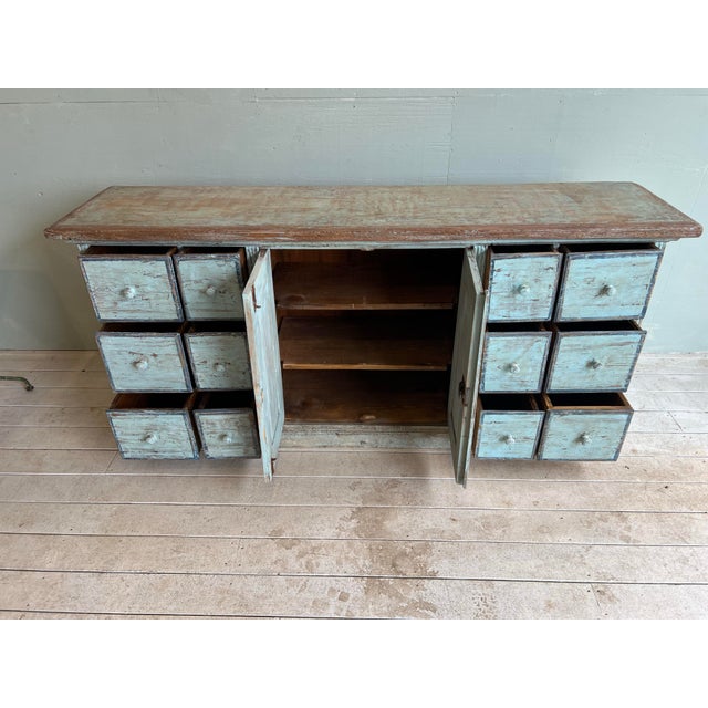 Italian Painted Multi Drawer, Sideboard Credenza For Sale - Image 11 of 11