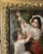 Late 19th Century Antique Victorian French Continental Gilt Framed Genre Scene Oil Painting Mother & Child Picking Grapes For Sale - Image 5 of 9