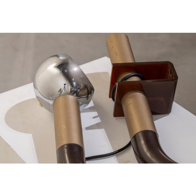 Space Age Italian Periscope Wall Sconces, 1970s, Set of 2 For Sale - Image 3 of 7