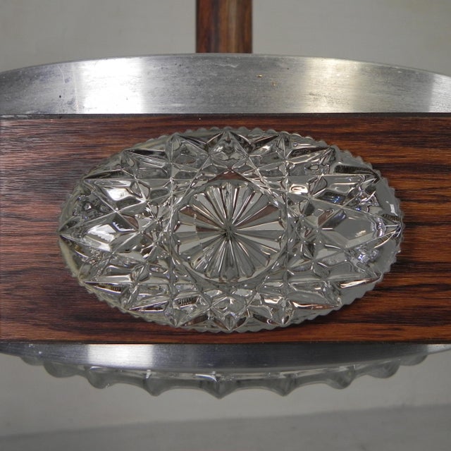 Vintage Lakro Pendant Lamp with Oval Glass Plates, 1970s For Sale - Image 4 of 17