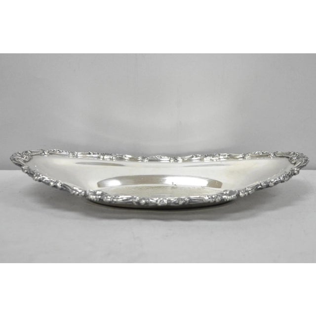 Mid 20th Century Vintage Victorian Style Silver Plated Ova Trinket Serving Dish (D) For Sale - Image 5 of 18