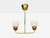Mid-Century Modern 1960s Swedish Modern, Pendant Light, Teak, Opal Glass, Brass For Sale - Image 3 of 9