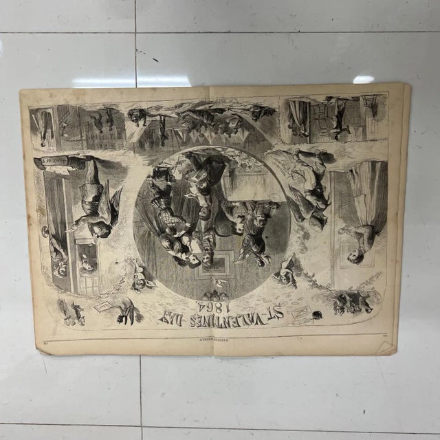 AMBIANIC presents Antique Vintage Harper's Weekly Journal of Civilization New York 1864 15.75 x 11 Total 8 sheets Preowned...