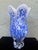 1990s Royal Gallery Blue & White Handblown Art Glass Vase, Poland, 1999 For Sale - Image 5 of 9