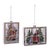 Kenneth Ludwig Chicago Glass Santa Window Ornament Set of 6 For Sale - Image 4 of 7