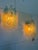 Design mazzega italy 1970s h 37-40cm w 30cm d 17cm an exceptional set of vintage italian wall sconces by mazzega,...