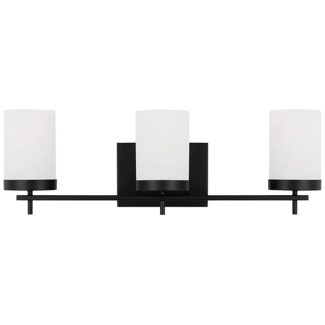 Modern Sean Lavin By Visual Comfort Studio Zire 3-Light Bath Fixture in Midnight Black For Sale - Image 3 of 3