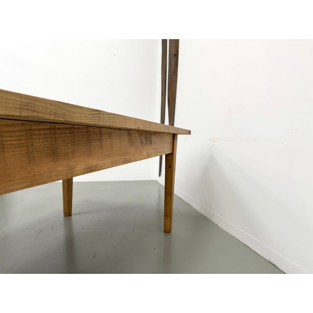 Brown Monumental Pine Farmhouse Table, 1970s For Sale - Image 8 of 18