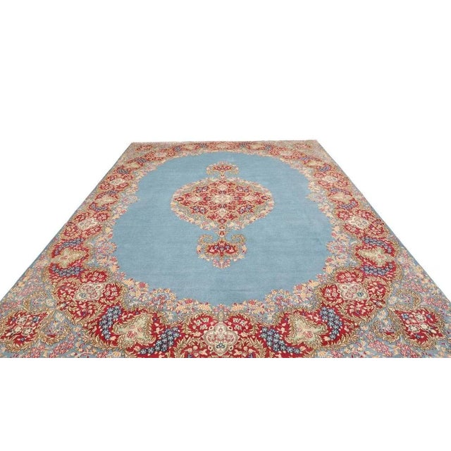 Kirman Rug with Floral Pattern For Sale - Image 4 of 11