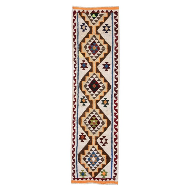 Textile Vintage Kilim Runner For Sale - Image 7 of 7