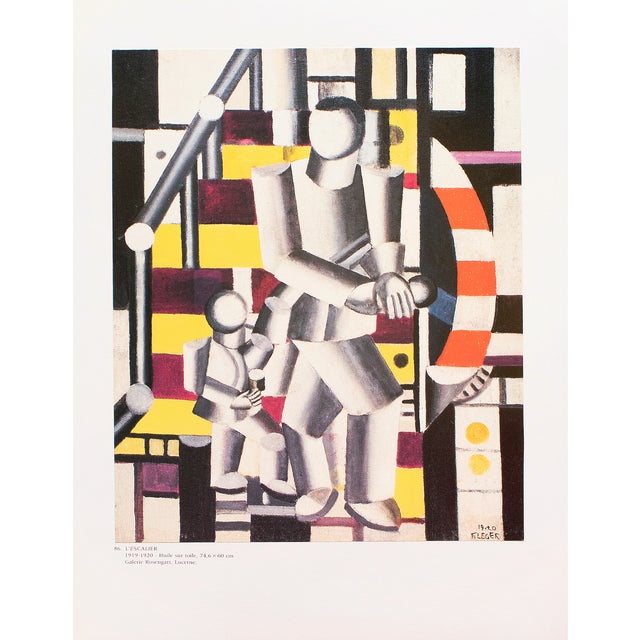 1990 After Fernand Leger "The Staircase (1919)", Full-Color Parisian Print For Sale