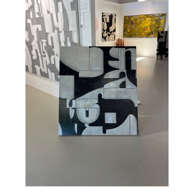 Black Cecil Touchon Painting on Panel Titled: PDP695 ct14 2014 For Sale - Image 8 of 8