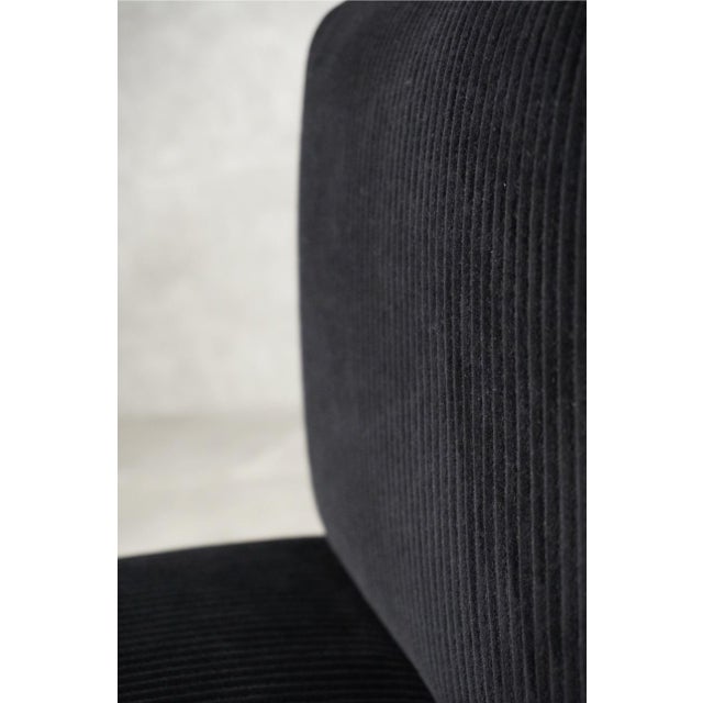 Postmodern Chrome and Black Corduroy Cantilever Lounge Chairs, 1970s, Set of 2 For Sale - Image 10 of 12
