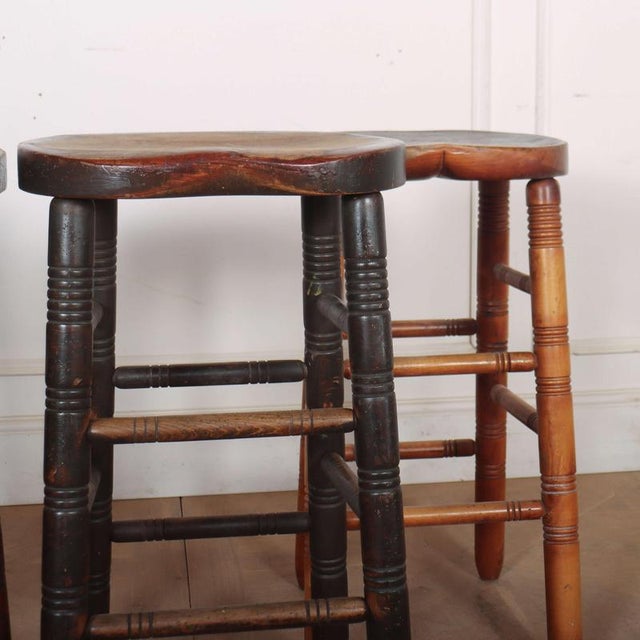 Bar Stools, 1890s, Set of 4 For Sale - Image 4 of 11
