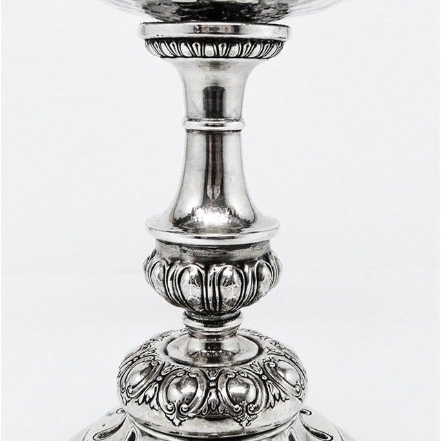 Purple Art Nouveau Bowl on Stand with Flute Vase, 1900s For Sale - Image 8 of 13