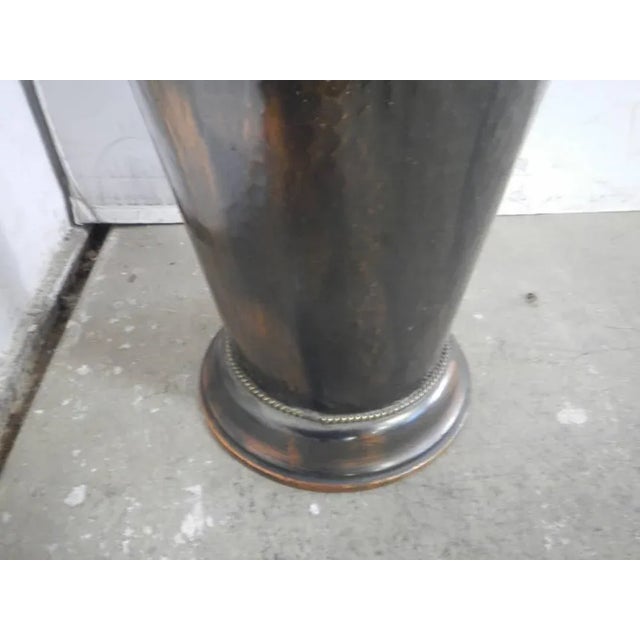 Brown Copper Petal Umbrella Stand For Sale - Image 8 of 13