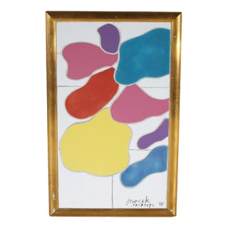 Framed Ceramic Artwork by Jan Snoeck, Netherlands, 1990s For Sale