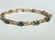 1980s Vintage Michael Anthony 14k Yellow Gold Emerald Diamond Bar Link Tennis Bracelet For Sale - Image 5 of 17